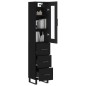 vidaXL Highboard Schwarz 34,5x34x180 cm Holzwerkstoff vidaXL Highboard Schwarz 34,5x34x180 cm Holzwerkstoff