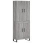 vidaXL Highboard Grau Sonoma 69,5x34x180 cm Holzwerkstoff vidaXL Highboard Grau Sonoma 69,5x34x180 cm Holzwerkstoff