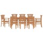 vidaXL 9-tlg. Garten-Essgruppe Massivholz Teak vidaXL 9-tlg. Garten-Essgruppe Massivholz Teak