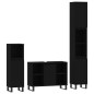 vidaXL 3-tlg. Badmöbel-Set Schwarz Holzwerkstoff vidaXL 3-tlg. Badmöbel-Set Schwarz Holzwerkstoff