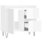 vidaXL Badschrank Hochglanz-Weiß 65x33x60 cm Holzwerkstoff vidaXL Badschrank Hochglanz-Weiß 65x33x60 cm Holzwerkstoff