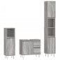 vidaXL 3-tlg. Badmöbel-Set Grau Sonoma Holzwerkstoff vidaXL 3-tlg. Badmöbel-Set Grau Sonoma Holzwerkstoff