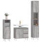 vidaXL 3-tlg. Badmöbel-Set Grau Sonoma Holzwerkstoff vidaXL 3-tlg. Badmöbel-Set Grau Sonoma Holzwerkstoff