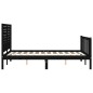 vidaXL Massivholzbett mit Kopfteil Schwarz 140x190 cm vidaXL Massivholzbett mit Kopfteil Schwarz 140x190 cm