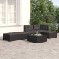 vidaXL 5-tlg. Garten-Lounge-Set mit Kissen Schwarz Poly Rattan vidaXL 5-tlg. Garten-Lounge-Set mit Kissen Schwarz Poly Rattan