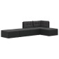 vidaXL 5-tlg. Garten-Lounge-Set mit Kissen Schwarz Poly Rattan vidaXL 5-tlg. Garten-Lounge-Set mit Kissen Schwarz Poly Rattan