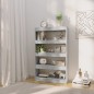 vidaXL Bücherregal/Raumteiler Betongrau 80x30x135 cm Holzwerkstoff vidaXL Bücherregal/Raumteiler Betongrau 80x30x135 cm Holzwerkstoff