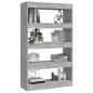 vidaXL Bücherregal/Raumteiler Betongrau 80x30x135 cm Holzwerkstoff vidaXL Bücherregal/Raumteiler Betongrau 80x30x135 cm Holzwerkstoff