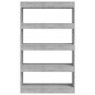 vidaXL Bücherregal/Raumteiler Betongrau 80x30x135 cm Holzwerkstoff vidaXL Bücherregal/Raumteiler Betongrau 80x30x135 cm Holzwerkstoff