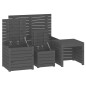 vidaXL 4-tlg. Gartenbox-Set Grau Massivholz Kiefer vidaXL 4-tlg. Gartenbox-Set Grau Massivholz Kiefer