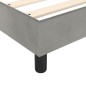 vidaXL Boxspringbett mit Matratze Hellgrau 80x200 cm Samt vidaXL Boxspringbett mit Matratze Hellgrau 80x200 cm Samt