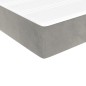 vidaXL Boxspringbett mit Matratze Hellgrau 80x200 cm Samt vidaXL Boxspringbett mit Matratze Hellgrau 80x200 cm Samt