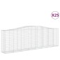 vidaXL Gabionen mit Hochbogen 25 Stk 400x50x120/140cm Verzinktes Eisen vidaXL Gabionen mit Hochbogen 25 Stk 400x50x120/140cm Verzinktes Eisen