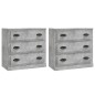vidaXL Sideboards 2 Stk. Betongrau Holzwerkstoff vidaXL Sideboards 2 Stk. Betongrau Holzwerkstoff
