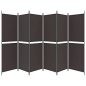 vidaXL 6-tlg. Paravent Braun 300x180 cm Stoff vidaXL 6-tlg. Paravent Braun 300x180 cm Stoff