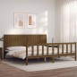 vidaXL Massivholzbett mit Kopfteil Honigbraun 200x200 cm vidaXL Massivholzbett mit Kopfteil Honigbraun 200x200 cm