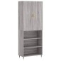Highboard Grau Sonoma 69,5x34x180 cm Holzwerkstoff Highboard Grau Sonoma 69,5x34x180 cm Holzwerkstoff