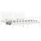 vidaXL Massivholzbett mit Kopfteil Weiß 180x200 cm vidaXL Massivholzbett mit Kopfteil Weiß 180x200 cm