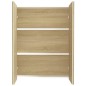 vidaXL Bad-Spiegelschrank 60x15x75 cm MDF Weiß und Eiche-Optik vidaXL Bad-Spiegelschrank 60x15x75 cm MDF Weiß und Eiche-Optik