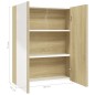 vidaXL Bad-Spiegelschrank 60x15x75 cm MDF Weiß und Eiche-Optik vidaXL Bad-Spiegelschrank 60x15x75 cm MDF Weiß und Eiche-Optik