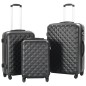 vidaXL Hartschalen-Trolley-Set 3 Stk. Schwarz ABS vidaXL Hartschalen-Trolley-Set 3 Stk. Schwarz ABS