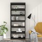 vidaXL Bücherregal/Raumteiler Schwarz 80x30x198 cm Holzwerkstoff vidaXL Bücherregal/Raumteiler Schwarz 80x30x198 cm Holzwerkstoff
