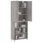 Highboard Grau Sonoma 69,5x34x180 cm Holzwerkstoff Highboard Grau Sonoma 69,5x34x180 cm Holzwerkstoff