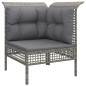 vidaXL 11-tlg. Garten-Lounge-Set mit Kissen Grau Poly Rattan vidaXL 11-tlg. Garten-Lounge-Set mit Kissen Grau Poly Rattan