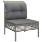 vidaXL 11-tlg. Garten-Lounge-Set mit Kissen Grau Poly Rattan vidaXL 11-tlg. Garten-Lounge-Set mit Kissen Grau Poly Rattan