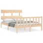 vidaXL Massivholzbett mit Kopfteil 140x190 cm vidaXL Massivholzbett mit Kopfteil 140x190 cm
