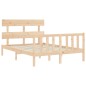vidaXL Massivholzbett mit Kopfteil 140x190 cm vidaXL Massivholzbett mit Kopfteil 140x190 cm