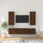 vidaXL 4-tlg. TV-Schrank-Set Braun Eichen-Optik Holzwerkstoff vidaXL 4-tlg. TV-Schrank-Set Braun Eichen-Optik Holzwerkstoff