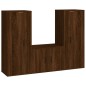vidaXL 3-tlg. TV-Schrank-Set Braun Eichen-Optik Holzwerkstoff vidaXL 3-tlg. TV-Schrank-Set Braun Eichen-Optik Holzwerkstoff