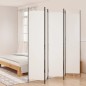 vidaXL 5-tlg. Paravent Weiß 250x220 cm Stoff vidaXL 5-tlg. Paravent Weiß 250x220 cm Stoff