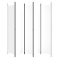 vidaXL 5-tlg. Paravent Weiß 250x220 cm Stoff vidaXL 5-tlg. Paravent Weiß 250x220 cm Stoff