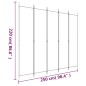 vidaXL 5-tlg. Paravent Weiß 250x220 cm Stoff vidaXL 5-tlg. Paravent Weiß 250x220 cm Stoff