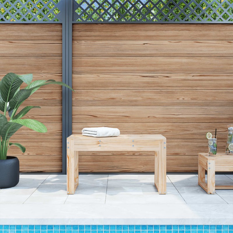 vidaXL Gartenbank 80x38x45 cm Massivholz Kiefer vidaXL Gartenbank 80x38x45 cm Massivholz Kiefer
