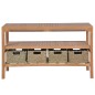 vidaXL Waschtischunterschrank mit 4 Körben Teak Massiv 132x45x75 cm vidaXL Waschtischunterschrank mit 4 Körben Teak Massiv 132x45x75 cm