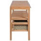 vidaXL Waschtischunterschrank mit 4 Körben Teak Massiv 132x45x75 cm vidaXL Waschtischunterschrank mit 4 Körben Teak Massiv 132x45x75 cm