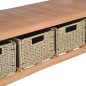 vidaXL Waschtischunterschrank mit 4 Körben Teak Massiv 132x45x75 cm vidaXL Waschtischunterschrank mit 4 Körben Teak Massiv 132x45x75 cm