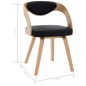 vidaXL Esszimmerstühle 6 Stk. Schwarz Bugholz und Kunstleder vidaXL Esszimmerstühle 6 Stk. Schwarz Bugholz und Kunstleder
