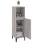 vidaXL Badschrank Grau Sonoma 30x30x100 cm Holzwerkstoff vidaXL Badschrank Grau Sonoma 30x30x100 cm Holzwerkstoff
