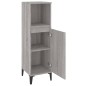 vidaXL Badschrank Grau Sonoma 30x30x100 cm Holzwerkstoff vidaXL Badschrank Grau Sonoma 30x30x100 cm Holzwerkstoff