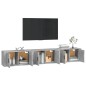 vidaXL TV-Wandschränke 3 Stk. Betongrau 80x34,5x40 cm vidaXL TV-Wandschränke 3 Stk. Betongrau 80x34,5x40 cm