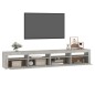 vidaXL TV-Schrank mit LED-Leuchten Betongrau 240x35x40 cm vidaXL TV-Schrank mit LED-Leuchten Betongrau 240x35x40 cm