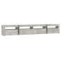 vidaXL TV-Schrank mit LED-Leuchten Betongrau 240x35x40 cm vidaXL TV-Schrank mit LED-Leuchten Betongrau 240x35x40 cm