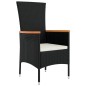vidaXL 7-tlg. Garten-Essgruppe mit Kissen Schwarz Poly Rattan vidaXL 7-tlg. Garten-Essgruppe mit Kissen Schwarz Poly Rattan