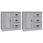 vidaXL Sideboards 2 Stk. Grau Sonoma Holzwerkstoff vidaXL Sideboards 2 Stk. Grau Sonoma Holzwerkstoff