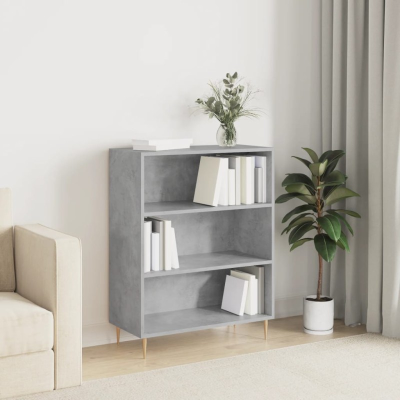 vidaXL Bücherregal Betongrau 69,5x32,5x90 cm Holzwerkstoff vidaXL Bücherregal Betongrau 69,5x32,5x90 cm Holzwerkstoff