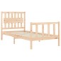 vidaXL Massivholzbett mit Kopfteil 90x200 cm vidaXL Massivholzbett mit Kopfteil 90x200 cm